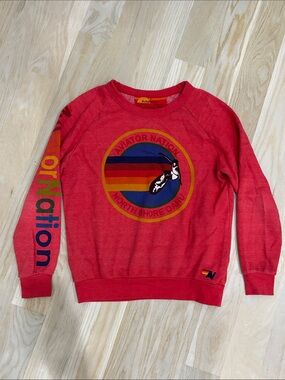 Aviator Nation Red Crewneck sweatshirt size small